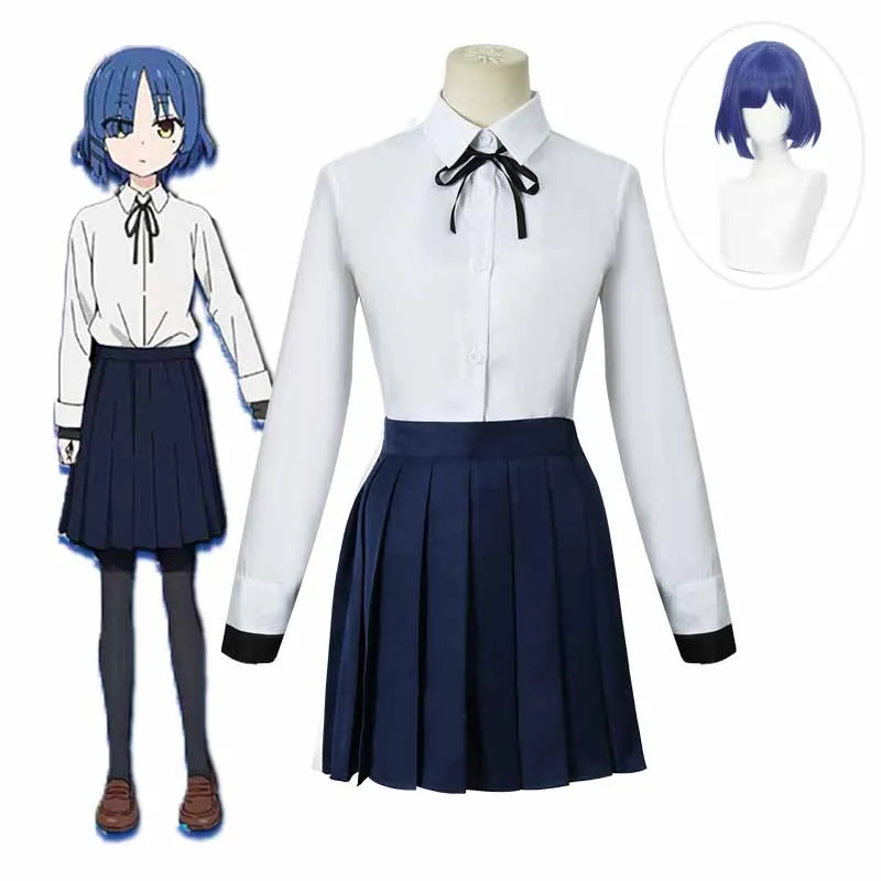 

Anime Bocchi The Rock Hitori Cosplay Costumes Nijika Ijichi Ryo Yamada Ikuyo Kita Roleplay Women JK Uniform Wig Skirts Outfit