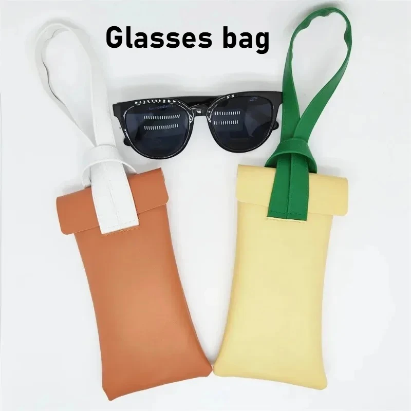 

Unisex Fashion New PU Leather Eyeglasses Storage Bag Portable Eyeglasses Case Colorblocking Creative Sunglasses Eyeglasses Bag