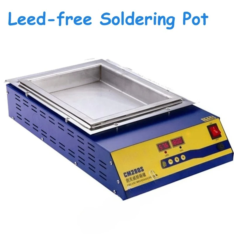 2000W Lead-Free Digital Display Soldering Pot Adjustable Temperature Square Tin Melting Furnace