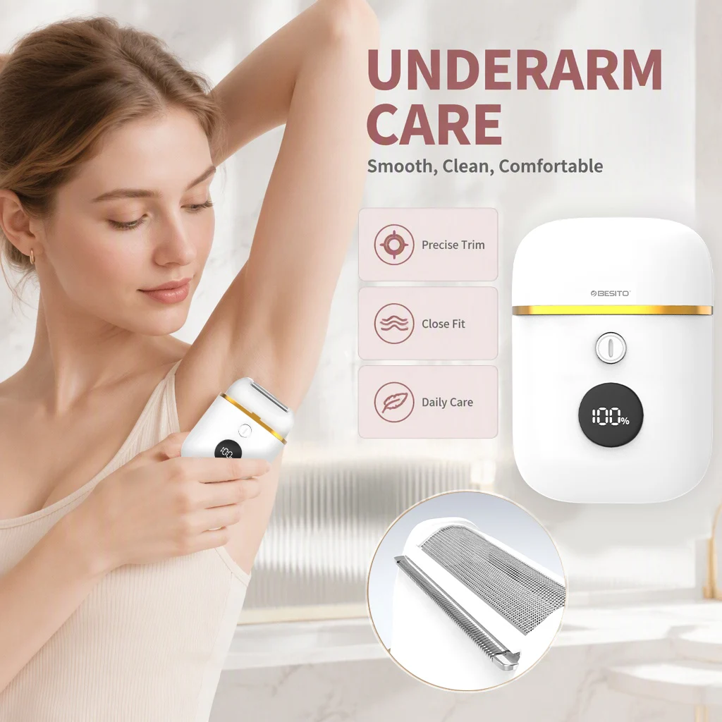 The New Women's Digital Electric Shaver Is Fully Functional, Silent and Painless, Skin Friendly and Durable, and The mini Shavin