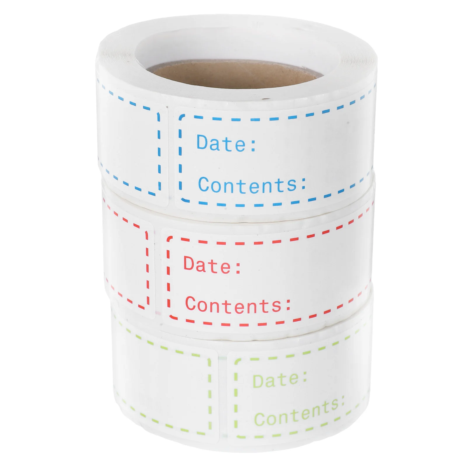 3 لفات من ملصقات ملصقات الطعام ذاتية اللصق، علامات حاوية الثلاجة والفريزر القابلة لإعادة الاستخدام لنظام تخزين معبأة المؤن