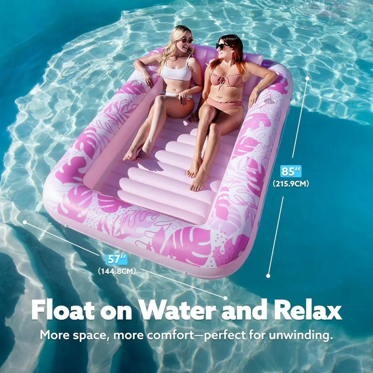 Inflatable Floating Bed Ultra Light Portable Large Capacity Single Double Swimming Air Mattress Comfortable for Adults Outdoor W