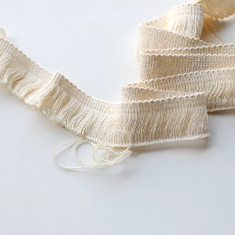 2 Meters Cotton Fringed Lace Scarf Clothes Carpet Curtain Decoration Trims DIY Home Accessories 3cm wide