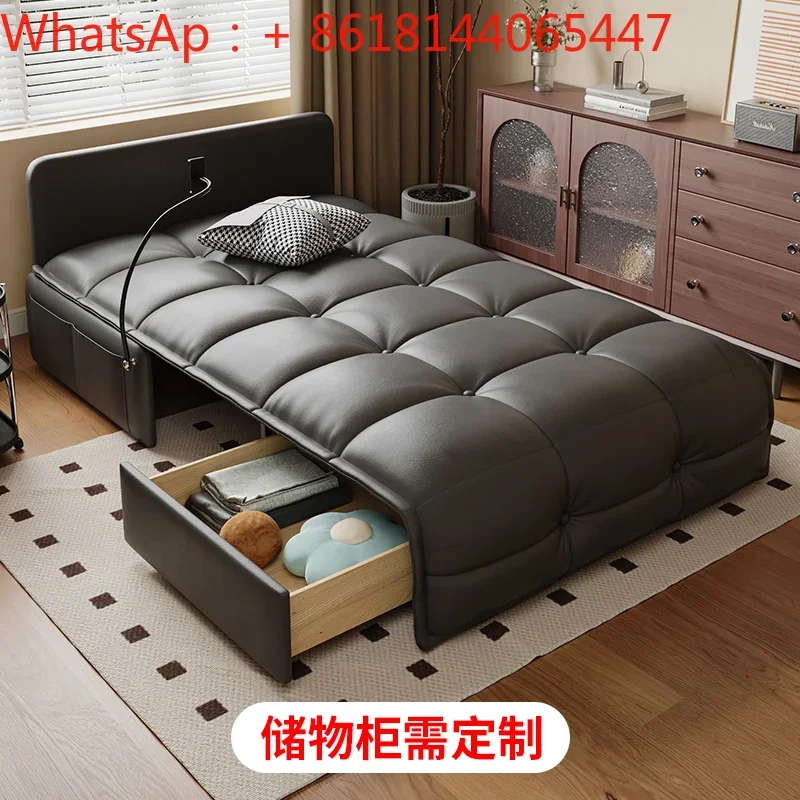 Electric sofa bed single multi-functional modern simple living room office  apartment leisure can sit and lie down dual-purpose