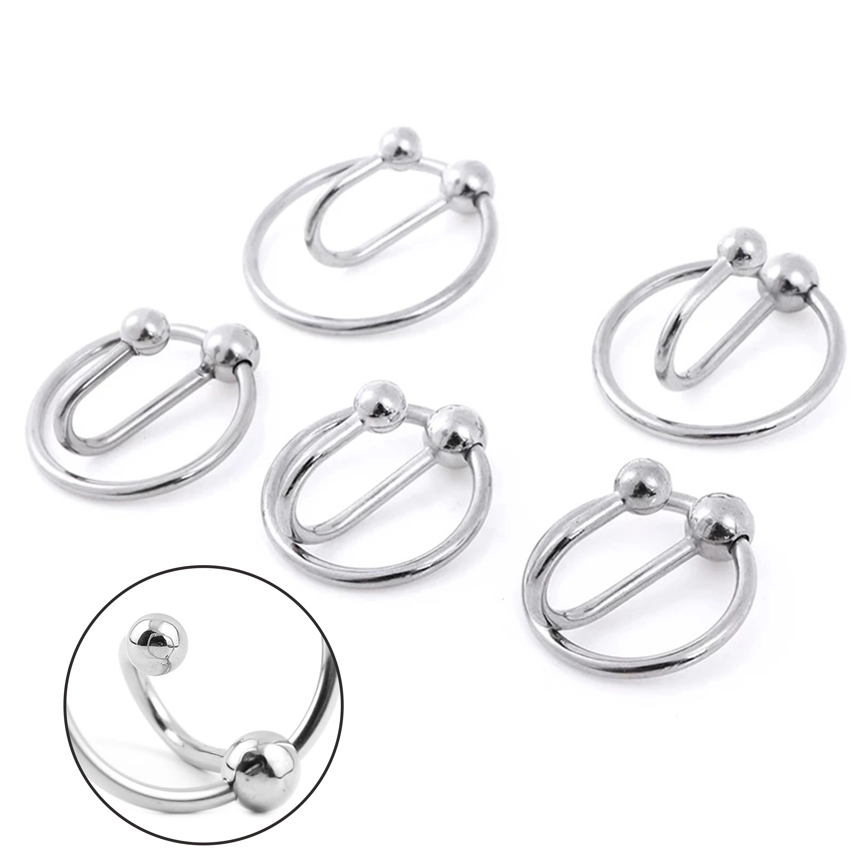 Male Sex Delay Glans ring Metal Bead Penis Rings Stimulator Irritation Urethral Dilators Cock Ring Penis Plug Sex Toy For Men 18