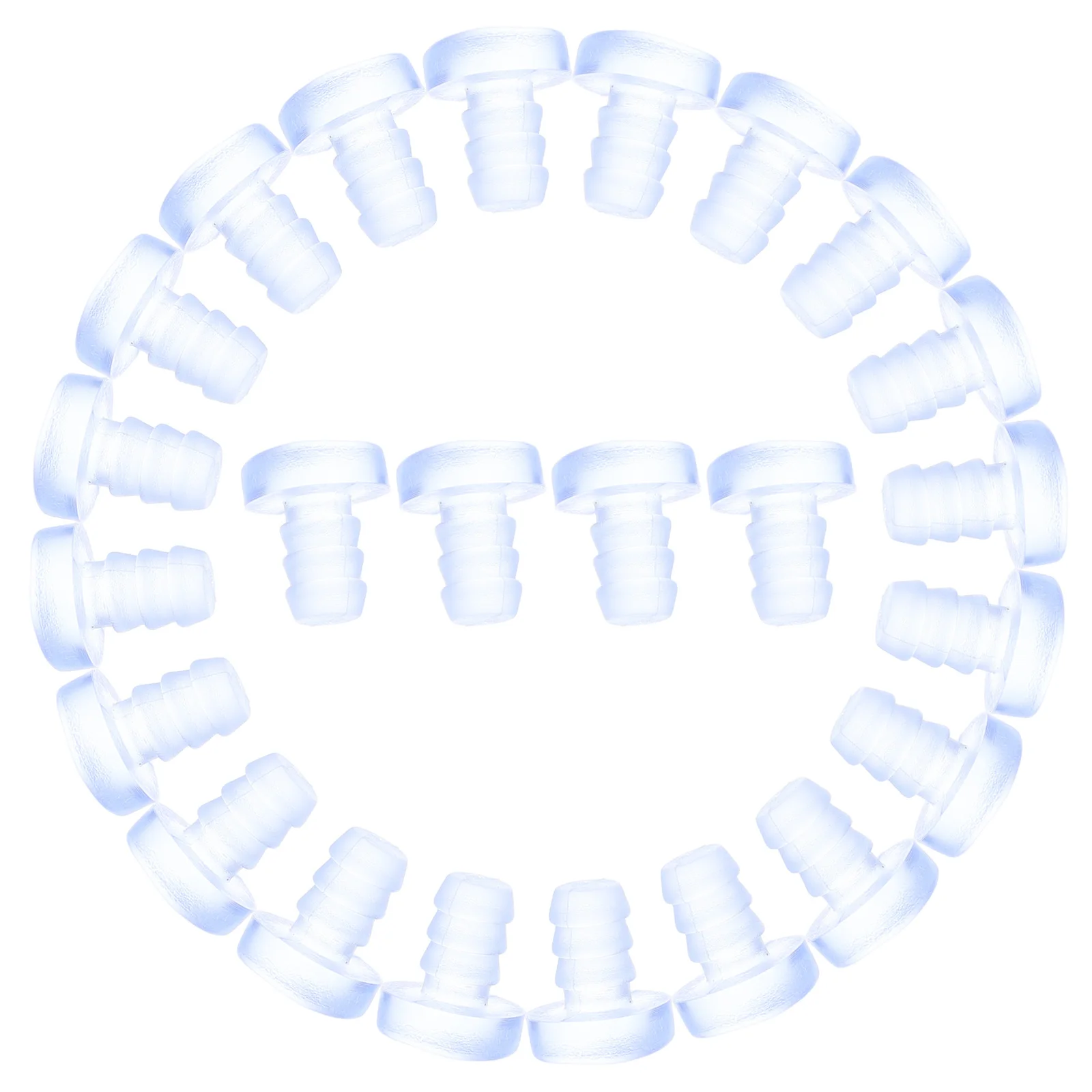 

50Pcs Glass Table Top Bumpers Clear Rubber Grippers Soft Anti Slip Pads Non Adhesive Rubber Grippers Furniture Cabinet Door Use