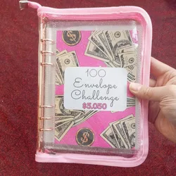 100 Envelope Challenge Binder Save Savings Challenges Loose-Leaf Binder Budget Binder With Cash Envelopes Money Organizer System