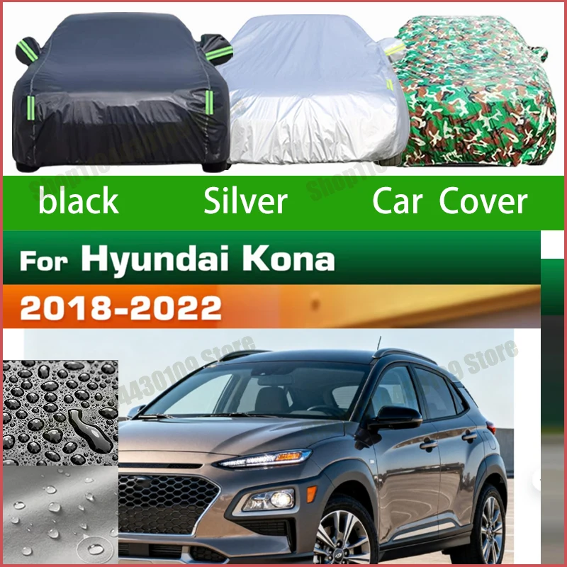 

For Hyundai Kona 2018-2022 Car Cover Sunshade UV-Protection Auto Cover Case Waterproof Dust-proof All Weather Outdoor Protection