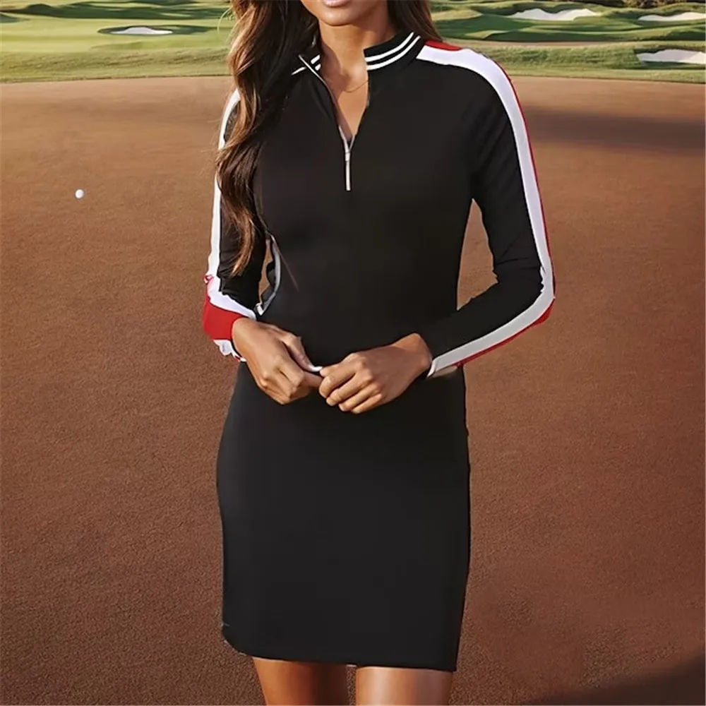 Women's Tennis Dress Golf Dress Breathable Quick Dry Moisture Wicking Long Sleeve Tennis Clothing Spring Autumn / Fall Tennis