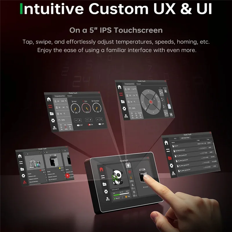 Smart-BIGTREETECH Panda Touch pantalla táctil Wifi de 5 pulgadas para Bambulab P1P P1S pantalla Klipper de Control multiimpresora