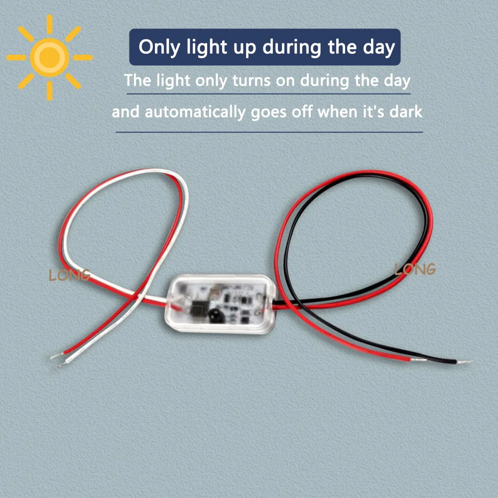 مفتاح مستشعر الضوء التلقائي على إيقاف مستشعر الضوء الكهروضوئي في الهواء الطلق مقاوم للماء IP66 تيار مستمر 12-75 فولت 3A لممر الدرج