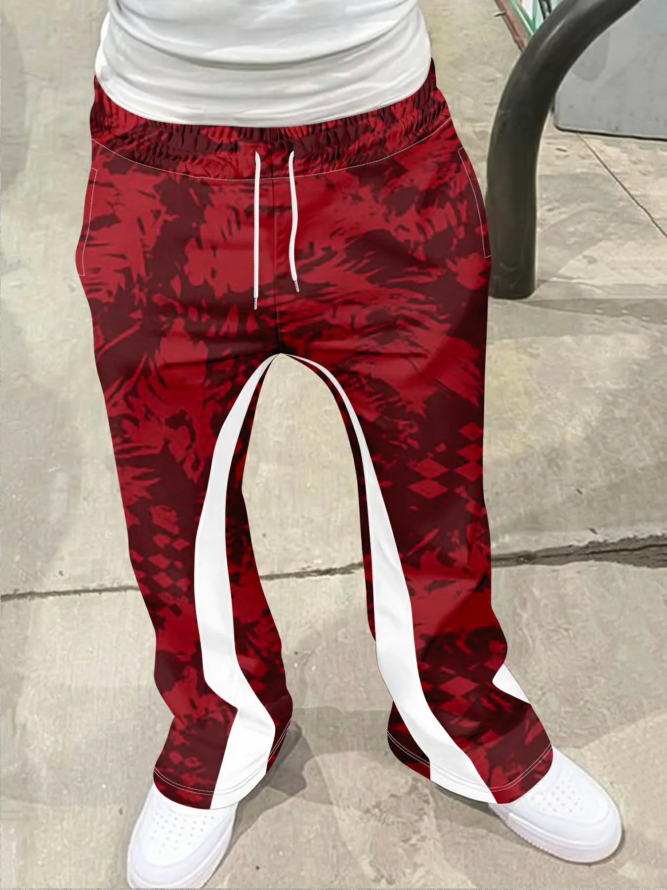 

Casual Sweatpants Mid Waist Sporty Female Clothes Streetwear Hip Hop Vintage Pants Y2k Flared Pants Men Loose 3D Print Trousers