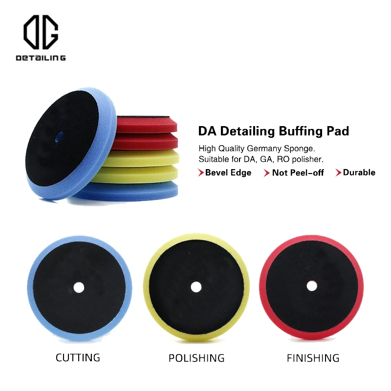 DETAILING 5inch Auto Buffing Pad Foam Wheel Polishing Waxing Sponge Detailing pad For Car DA/RO/GA Polisher