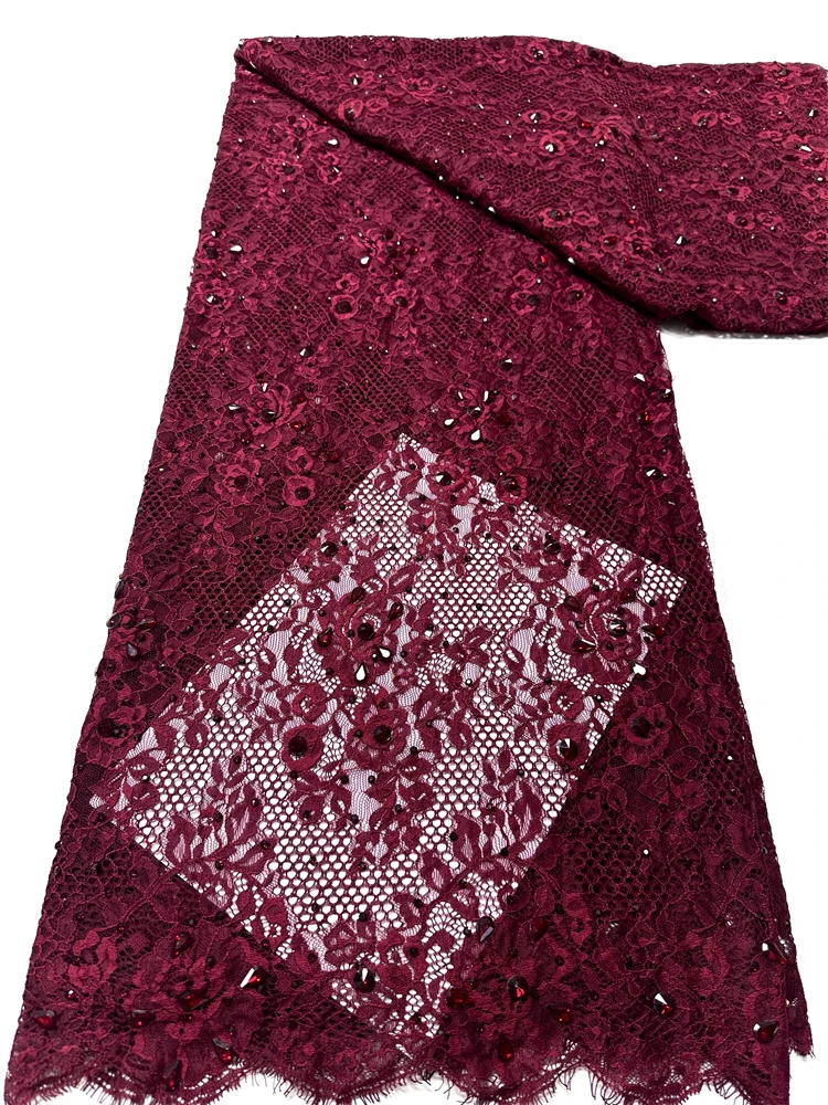 

Оптовая модная элегантная французская вышивка бисером кружевная ткань африканская нигерийская ткань с блестками для свадебного платья