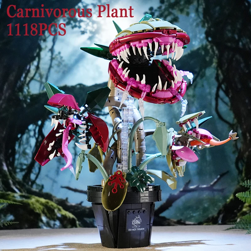 

1118PCS Carnivorous Plant Building Blocks Sets Decorative Ornaments Monster Bricks Model For Kids Adult Holiday Christmas Gifts