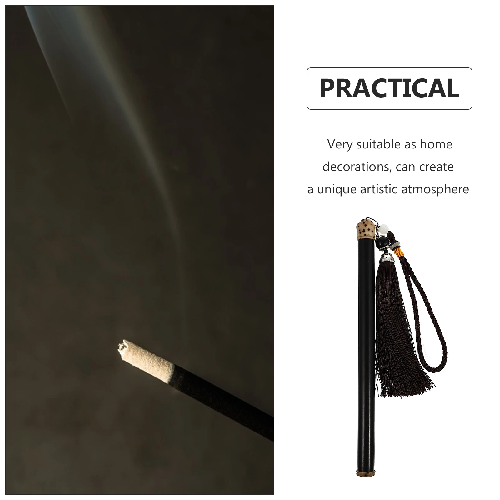 

1pc Wooden Incense Stick Tube Simple Portable Stick Storage Barrel Household Retro Incense Holder Practical -Stick Container For