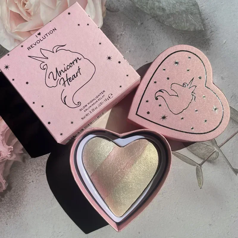 Maquillage révolution amour en forme de coeur surligneur et contour fard à paupières longue durée Blush arc-en-ciel ombre visage maquillage cosmétiques