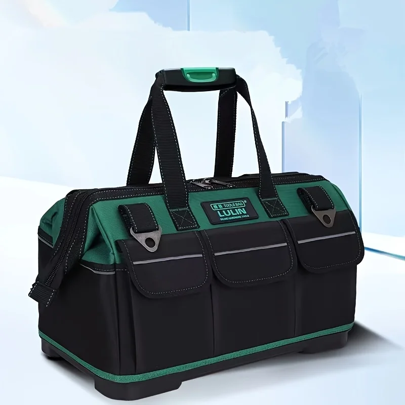 one-piece-color-blocked-square-pocket-canvas-portable-oxford-cloth-repair-multifunctional-electrician-labor-protection-tool-bag-toolbox-wear-resistant-extra-thick-large-capacity-tool-bag
