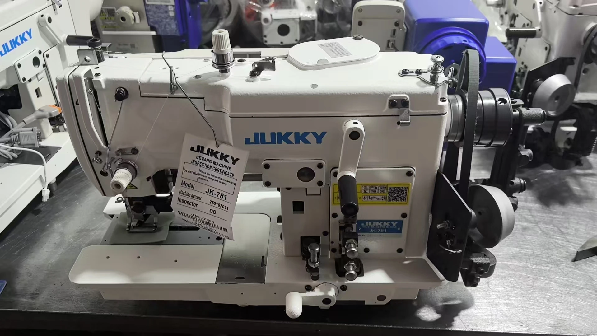 JUKKY Brand 781D Direct Drive Flat Head High Speed Key Hole Straight Eyelet Button Holing Industrial Sewing Machine