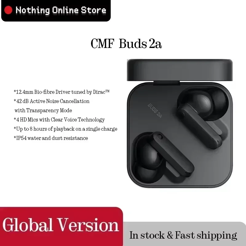 CMF Buds 2a 12.4mmドライバー 42dB ANC 4HDマイク Bluetooth 5.4 最大31時間再生 IP54