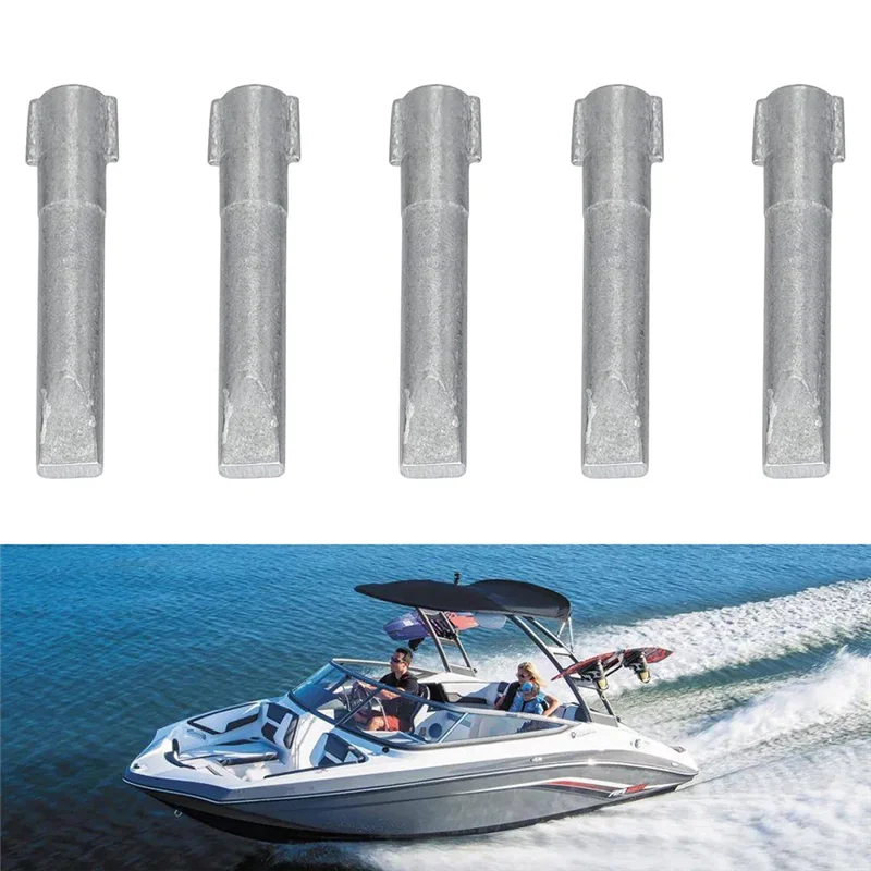 A03E-5Pcs أنود الزينس الفضي لمحرك ياماها الخارجي 50HP-225HP 62Y-11325-00 62Y-11325-01