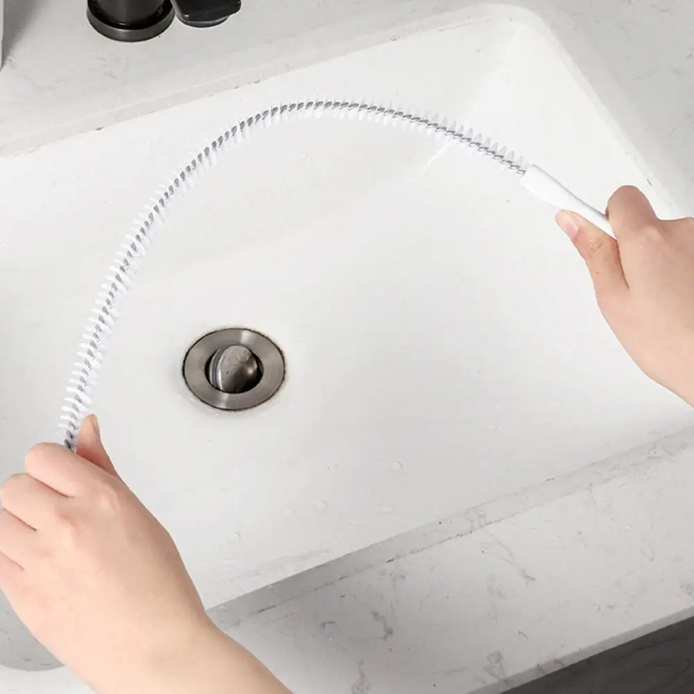 47 سنتيمتر استنزاف فرشاة انحناء الشعر الماسك طويل مريح مقبض الأنابيب الأنابيب الأنابيب التجريف فرشاة الحمام بالوعة الشعر اكسسوارات