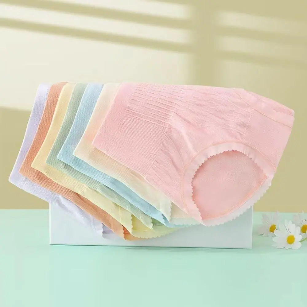 8Pcs High Waist Women Butt Lifter Briefs Solid Color Seamless Underwear Slimming Underpants 8PCS Belly Contracting