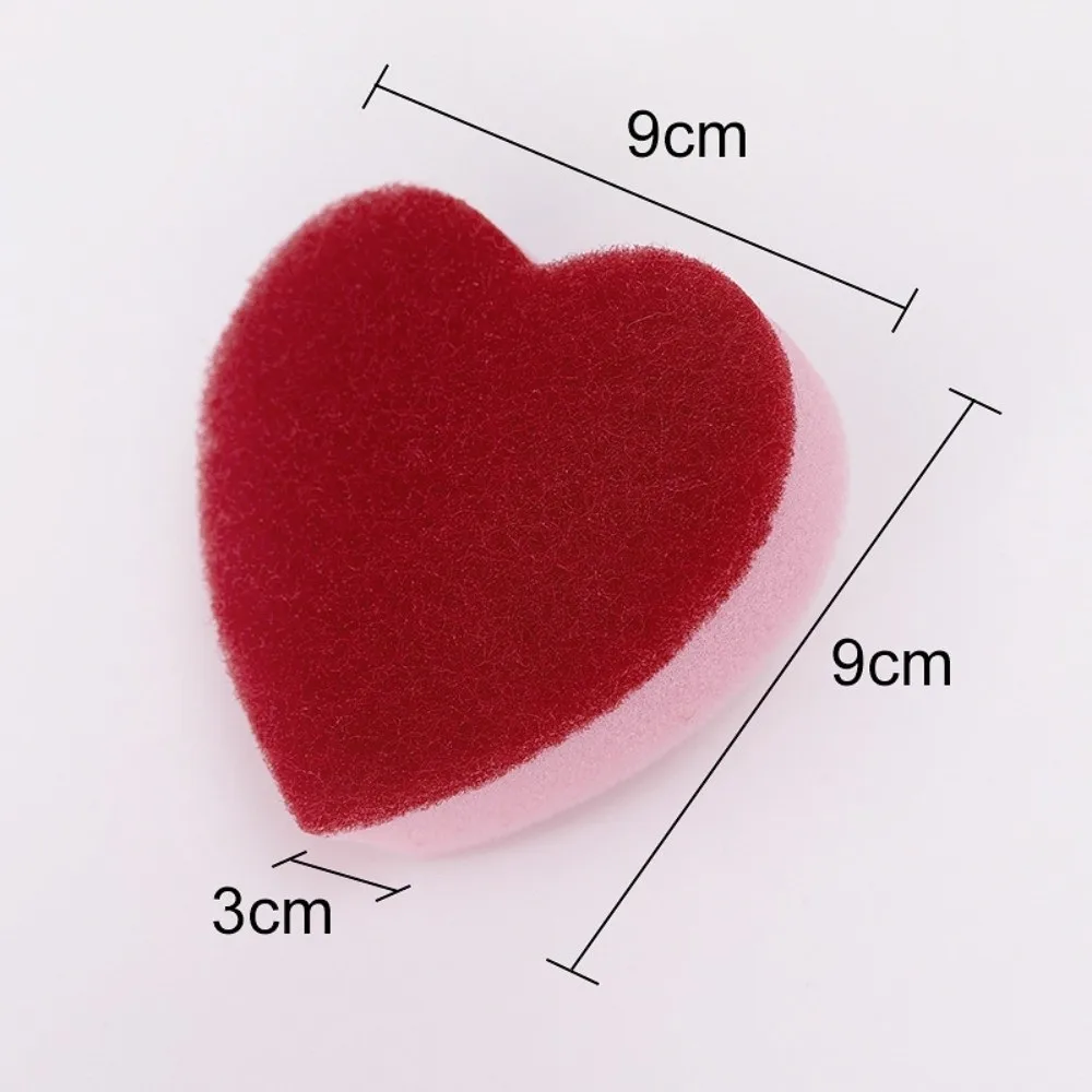 3/5/10pcs Heart Shaped Kitchen Scrub Sponges Absorbent Non-Scratch Surface Dish Sponges Durable Effortless Cleaning