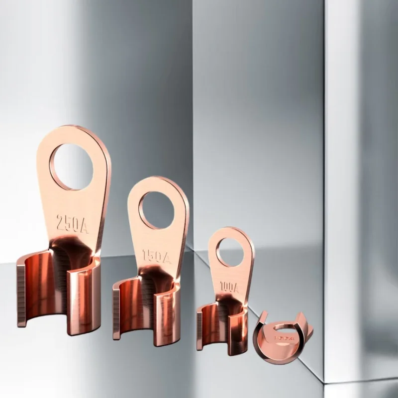 1/5 قطعة 200-1500ACopper OT محطة غير معزول سلك موصل العارية كابلات كهربائية محطات العروة بطارية حلقة تجعيد محطة