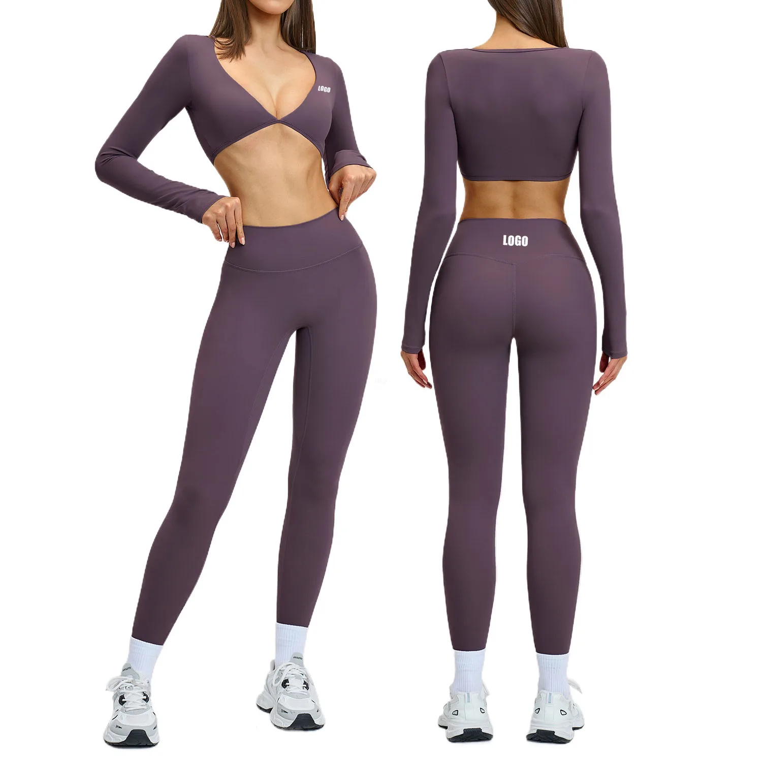

Custom LOGO Women's Yoga European and American Sports Running Fitness Neck Back Yoga Clothing