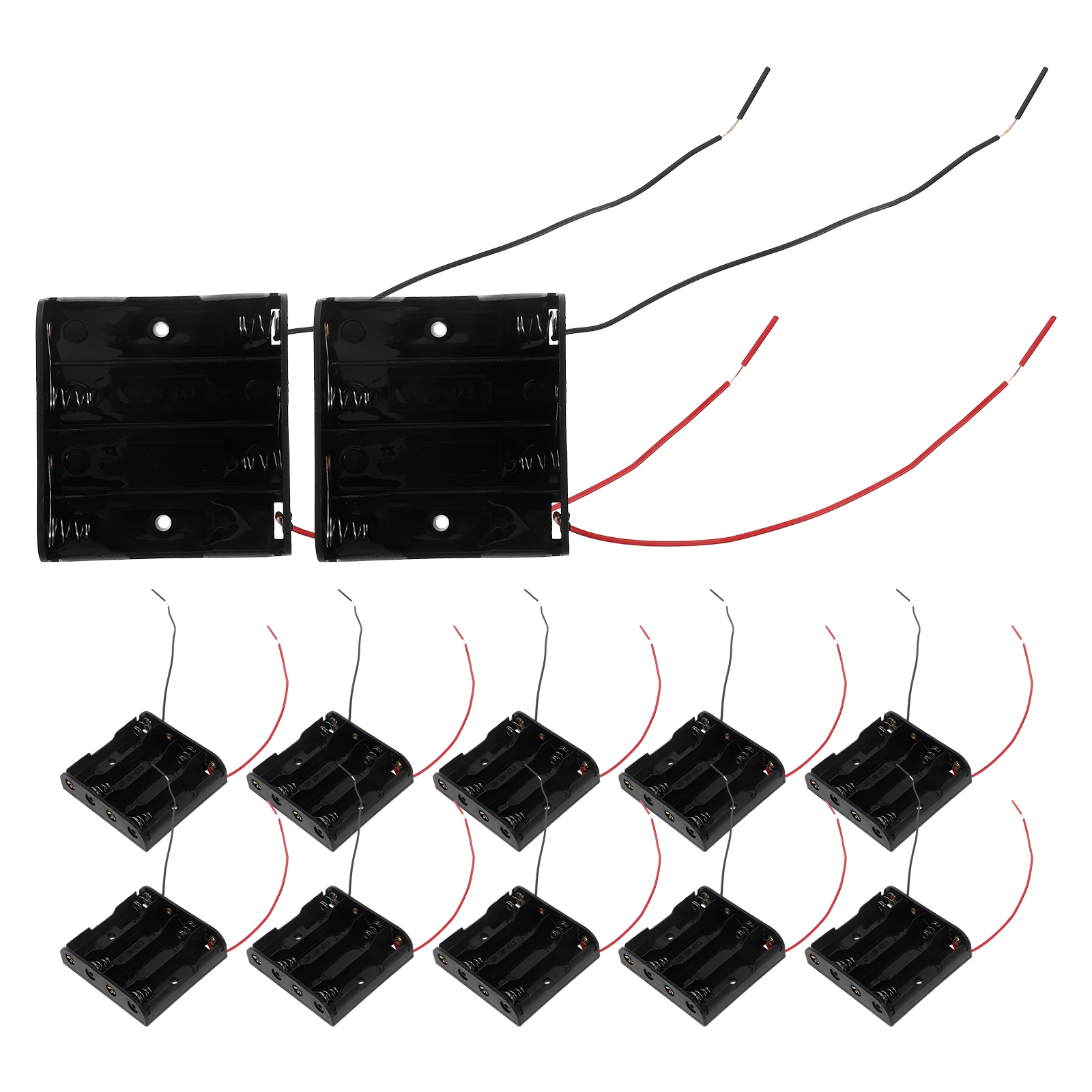 

12 Pcs Case Plastic Holder Compact Size Closing Switch for Projects Educational Experiments Batteries