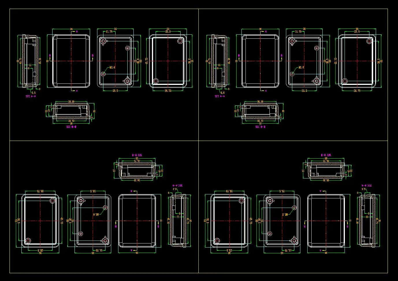 IP55 Black Plastic Enclosure Electronic Project Box Small PCB Design Housing Wire Connection Box DIY Junction Box 51*36*15mm