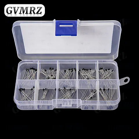 ชุดเทอร์มิสเตอร์ NTC 100 ชิ้น 10 ค่า*10 ชิ้น รุ่น MF52 NTC-MF52AT 1K 2K 3K 4.7K 5K 10K 20K 47K 50K 100K 5% 3950B