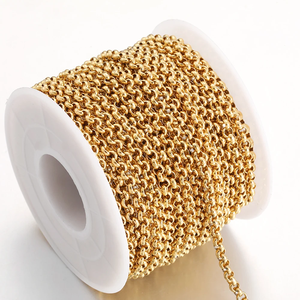 1 Meter Stainless Steel BL O Style Link Chain for DIY Bracelets Necklace Jewelry Making Accessories Bulk