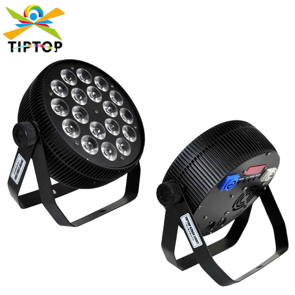 

TIPTOP New TP-P64B 18x18W Aluminum Led Par Light RGBWA UV 6IN1 Color No Fan No Noise DMX512 Control Non Waterproof
