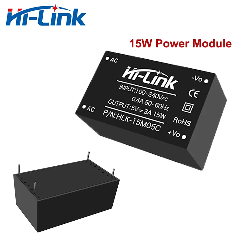 Hi-Link 15W 5V 9V 12V 15V 24V 3000mA  Smart Home High-Efficiency AC DC Power Supply Module  HLK-15M05C/09C/12C/15C/24C