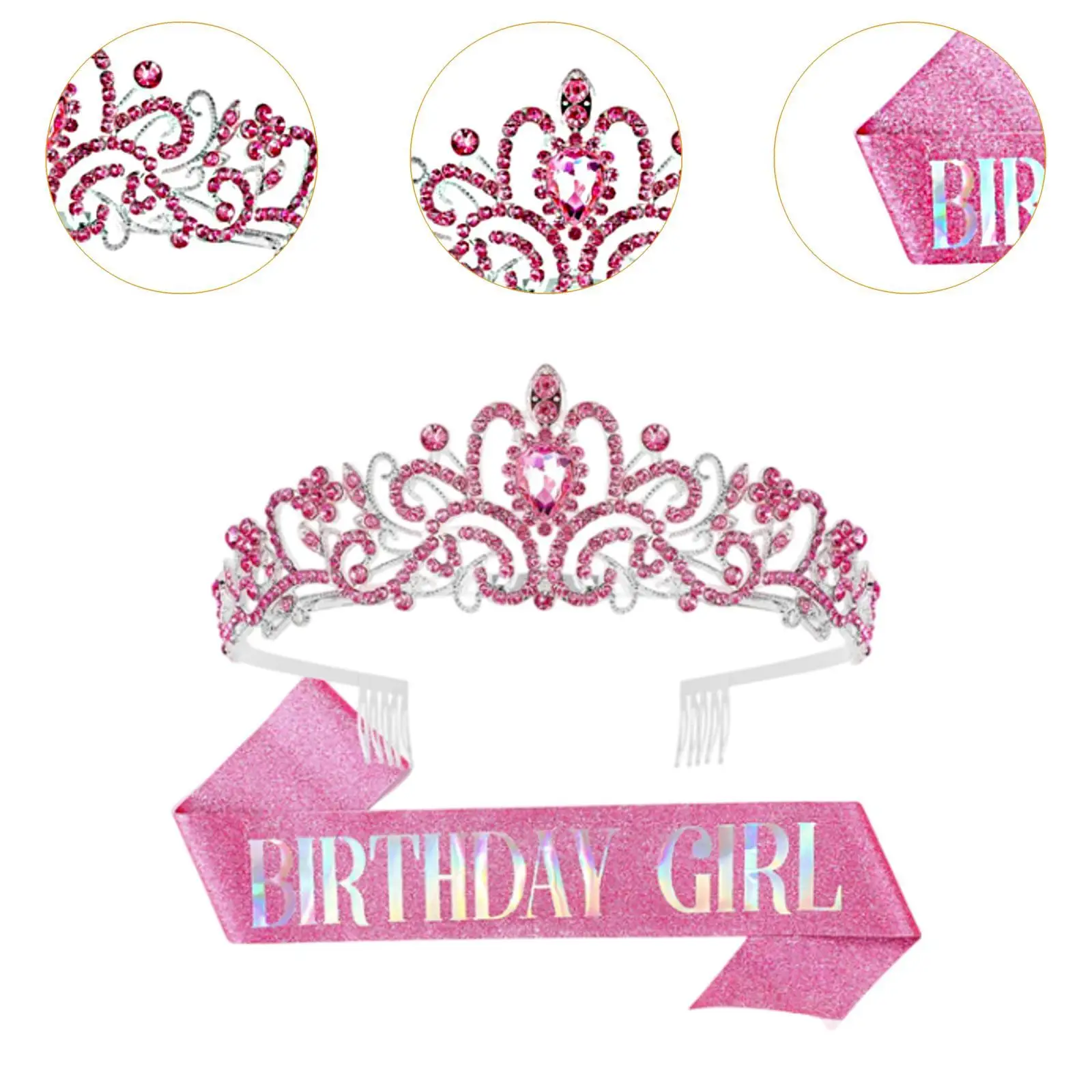 女の子の手紙がプリントされたリボンのヘッドバンド、子供と大人のための誕生日プレゼント、サッシ