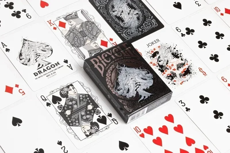 Baralho de cartas de dragão de bicicleta USPCC Poker Coleção Jogos de cartas Truques de mágica