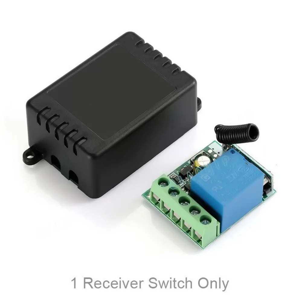 Remote Control RF433Mhz Wireless Light Switch DC 12V 1CH 10A Relay Receiver Transmitter for Door Electromagnetic Lock DIY Module