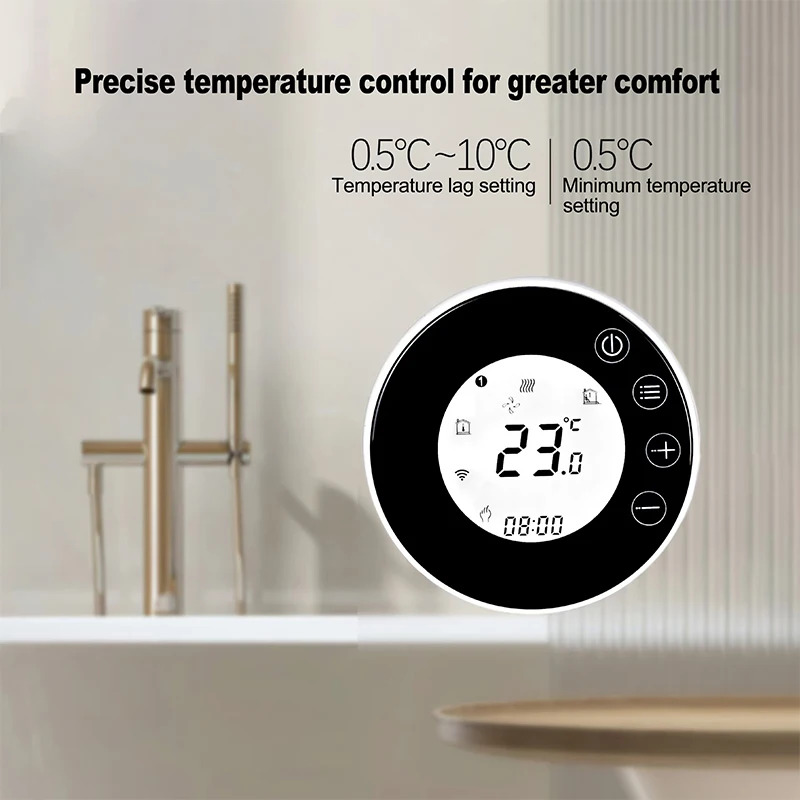 X7HGB WiFi Termostato de Aquecimento Inteligente, Display LCD, Controle de Voz, Alexa, Tuya, Alice, Elétrico, Água, Piso, Controlador de Temperatura