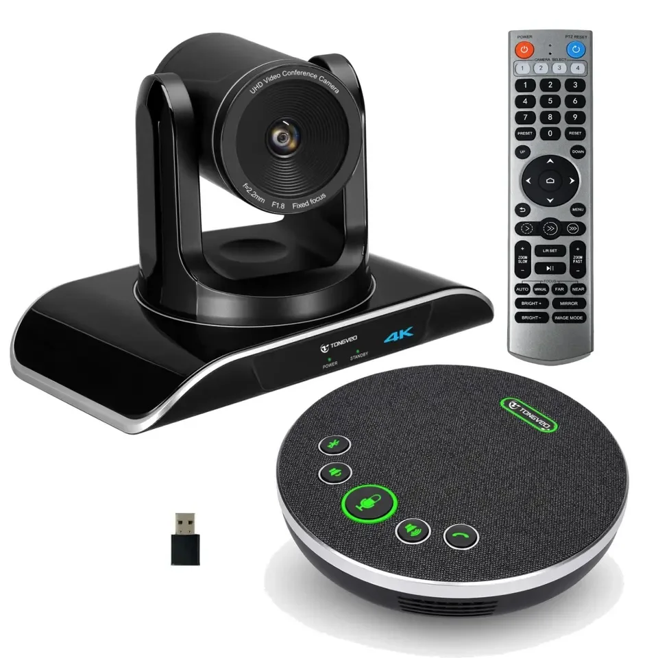 AI Auto Tracking Video Conferencing System With Ultra HD 4K Video Camera and Wireless BT Speakerphone