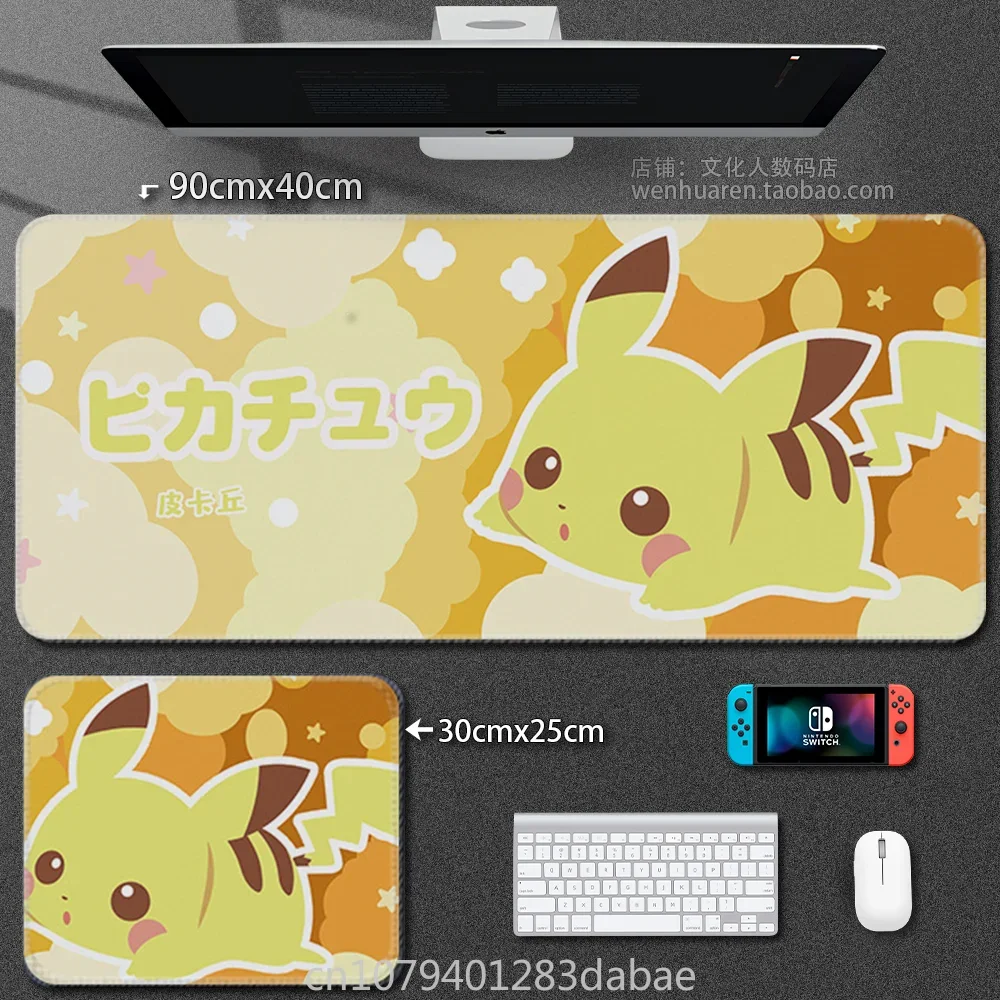 

Anime PadGirl Table Mat Pikachu Cute Mouse Pad Leather Pokémon Keyboard PadSuper Handsome Cute Table Mat Computer Accessories PC