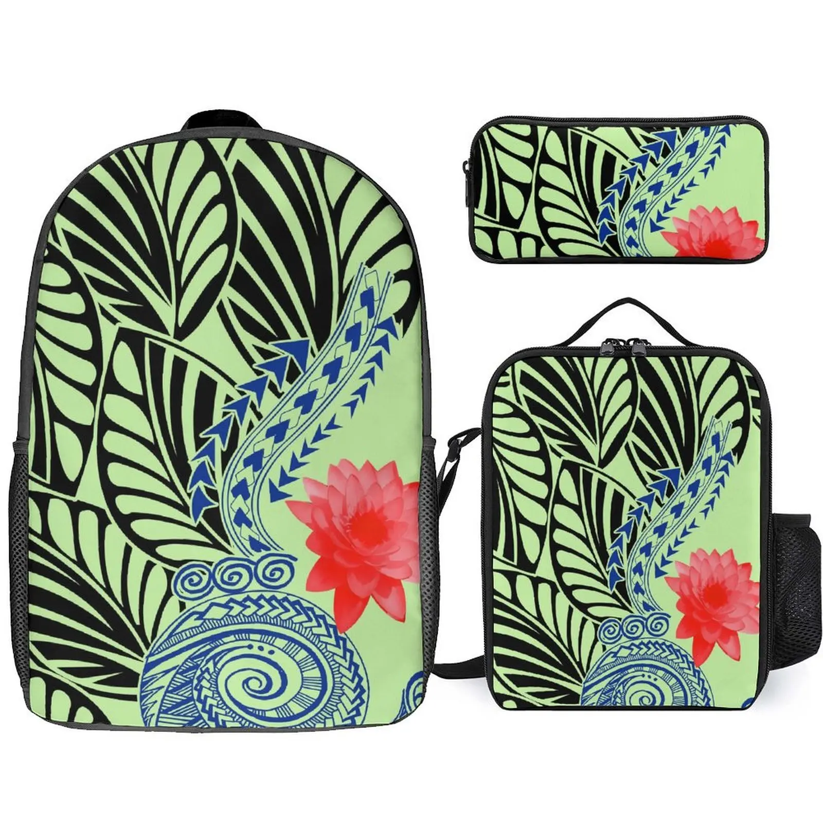 

Samoa Island Casual Schoolbag Exquisite New Polynesian Backpack Student Custom Printed Storage Pen Case 17-Inch Student Schoolba