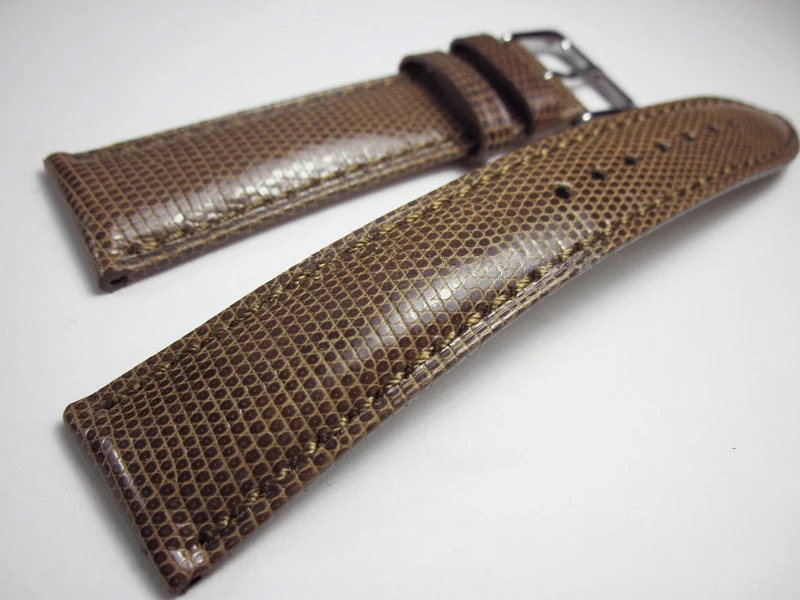 18 19 20 21 22mm Handmade Italy Lizard Skin Leather Watchband Men Vintage Really Bracelet Wrist Band Thin Strap High Grade Belt