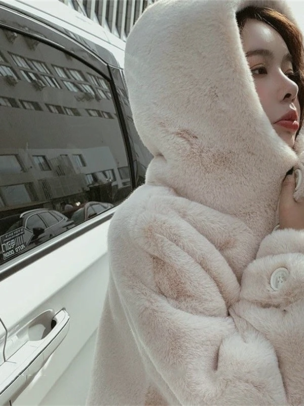 

Женская зимняя шуба из норки Thiened, новая модная одежда средней длины большого размера, корейская версия, милый ор Све, свободная посадка