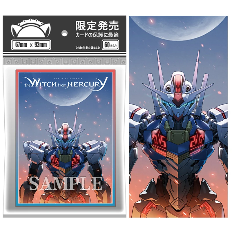 

60pcs GUNDAM AERIAL Card Case Sleeve The Witch From Mercury Flash Card Sleeve PTCG Yu Gi Oh Collection Card Protective Case