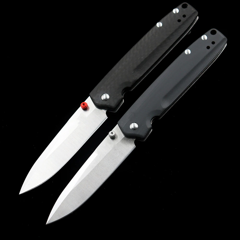 

OK-BM485 485-1 Valet G10/Carbon fiber Bearing folding knife Outdoor Camping Hunting Pocket EDC Tool Knife