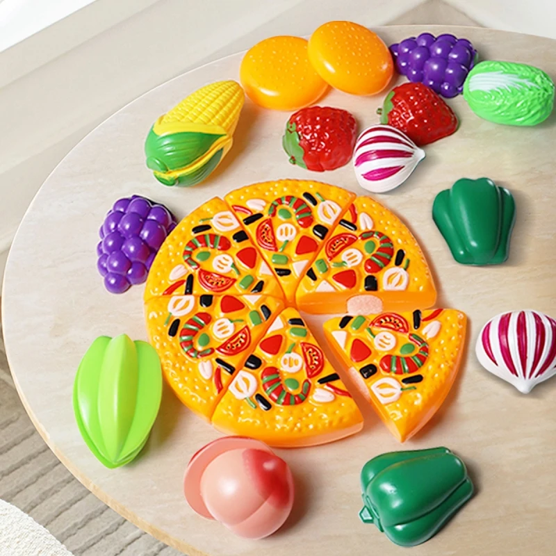 Pizza Children Pretend Simulated Kitchen Toys Simulated Fruits Cutting Toys Pretend Toys Christmas Gift