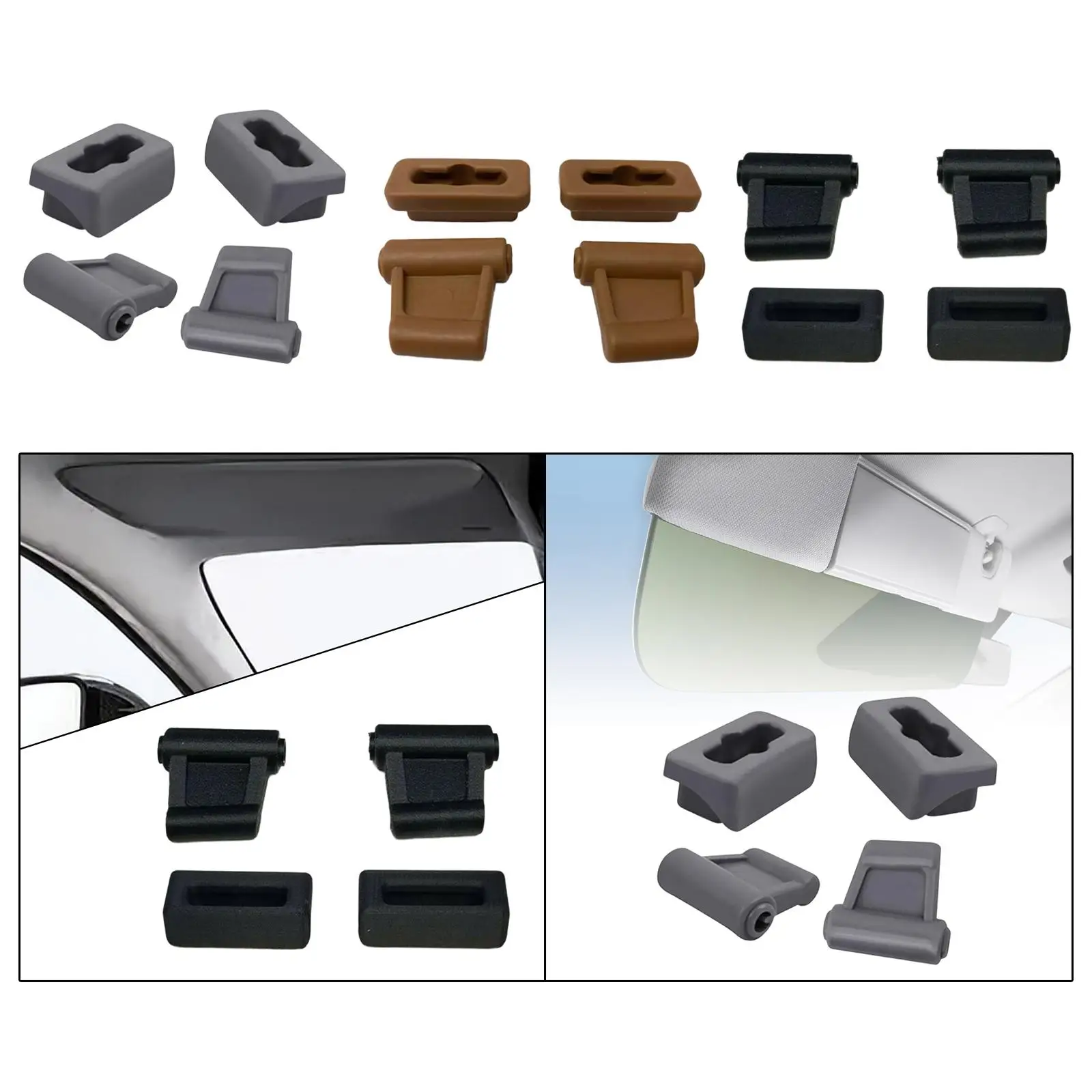 2 قطعة مقاطع حاجب الشمس تركيب بسيط إصلاح أجزاء لوازم 1078110141 لمرسيدس بنز 450SL (1975-1980) 380SLC (1981) #3