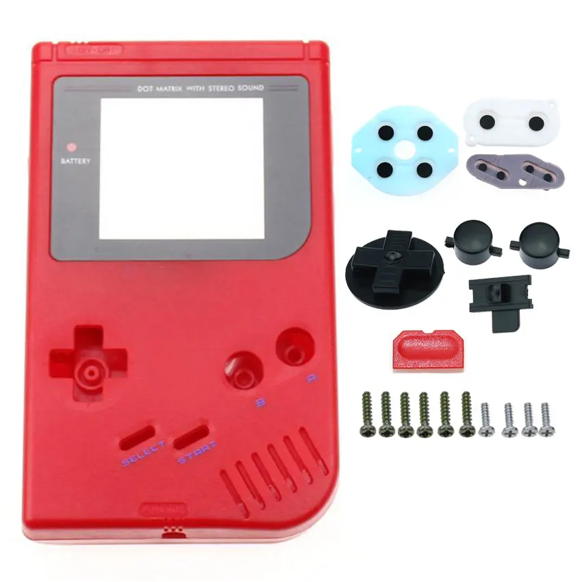 JCD High Quality Housing Shell For GB DMG Classic Console Protection Case Cover With Buttons Conductive Pads For Gameboy